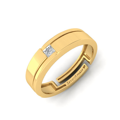 Felix Silver Ring for Men - yellow