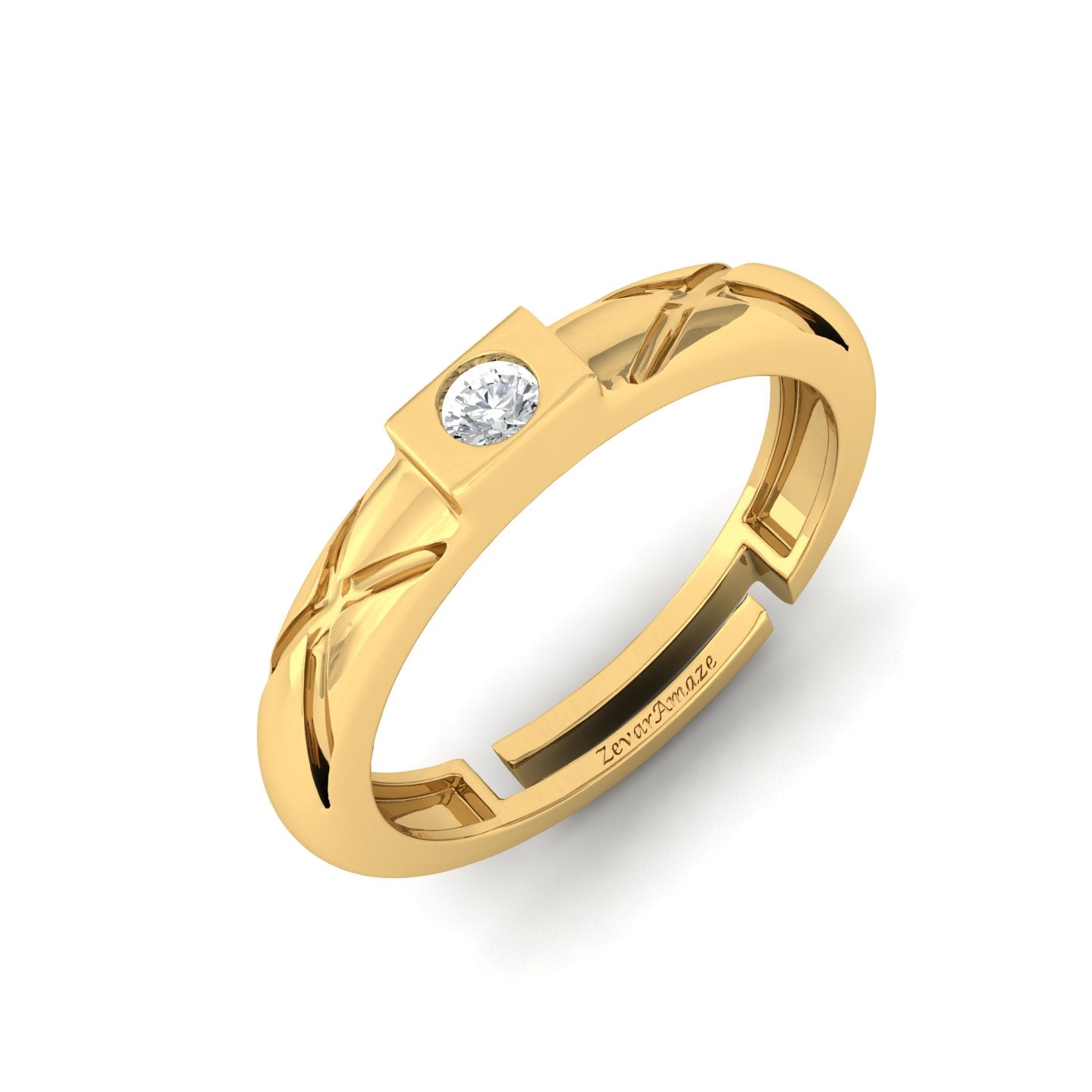 Adrian Silver Ring For Men - yellow