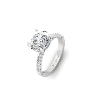 Moissanite Solitaire Sterling Silver Ring