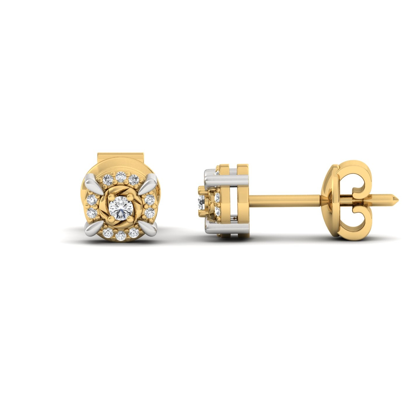 Men earring front and side profile- zevar amaze