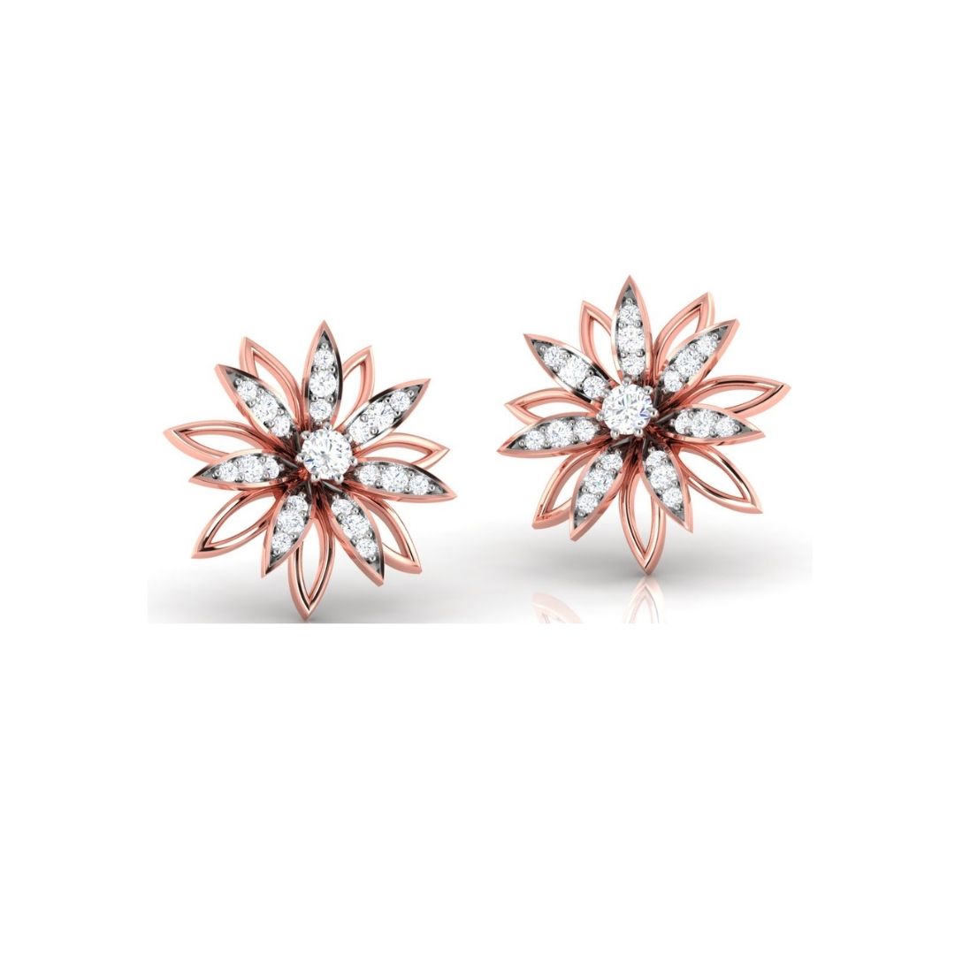Radiant Bloom Sterling Silver Earrings for Women