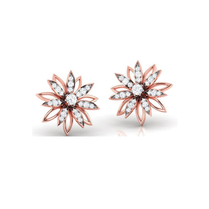 Radiant Bloom Sterling Silver Earrings for Women