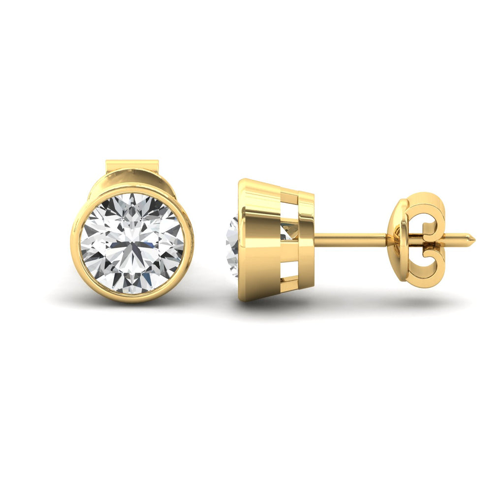 Infinity Glow 1ct Besel Stud earrings for her
