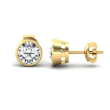 Load image into Gallery viewer, Infinity Glow 1ct Besel Stud earrings for her