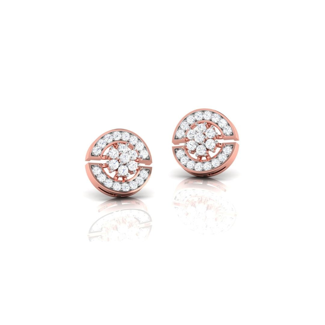 Moon studded earrings