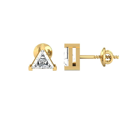 Trillion Cut Diamond Stud Earrings for her