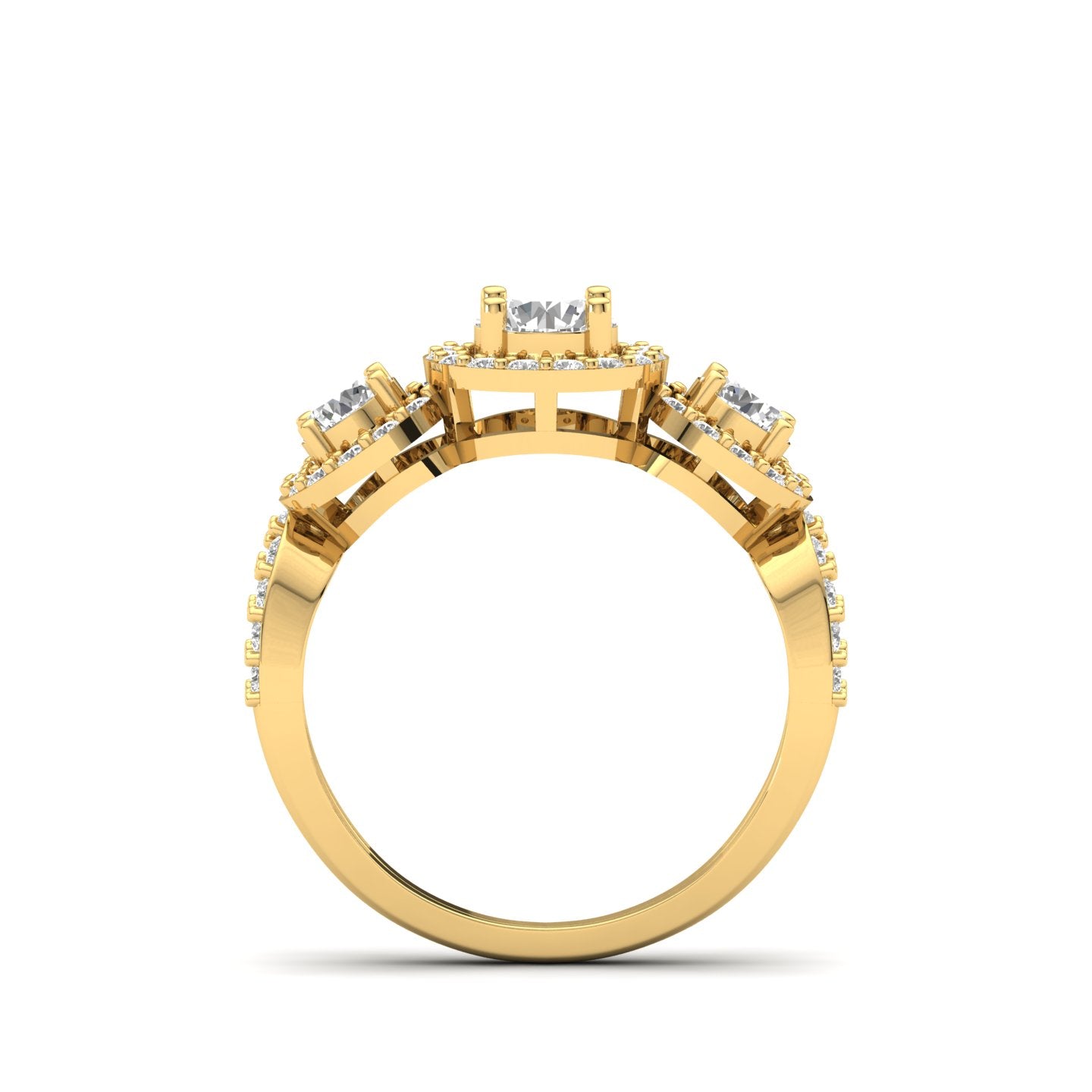 Yulia Diamond Silver Ring for Her