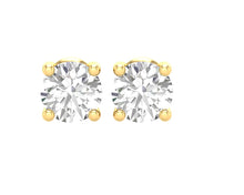 Load image into Gallery viewer, Round 1ct Solitaire Studs for her