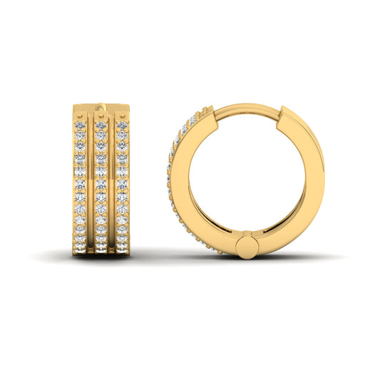 Trinity Diamond sparkle hoop bali earrings for her
