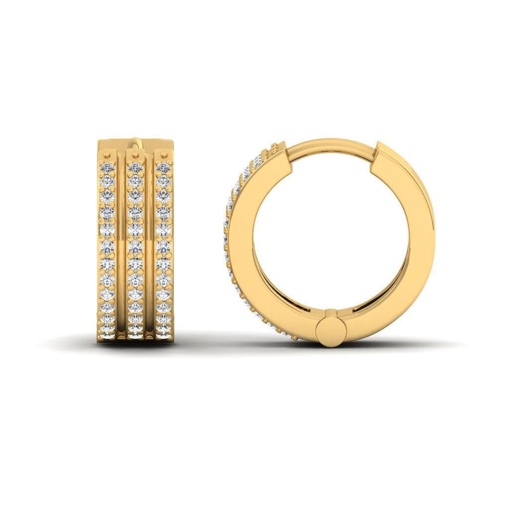 Trinity Diamond sparkle hoop bali earrings for her