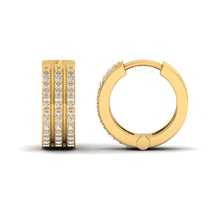 Load image into Gallery viewer, Trinity Diamond sparkle hoop bali earrings for her
