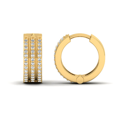 Trinity Diamond sparkle hoop bali earrings for her