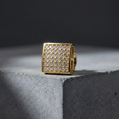36 square diamond Silver Stud for Men (1 PC ONLY)