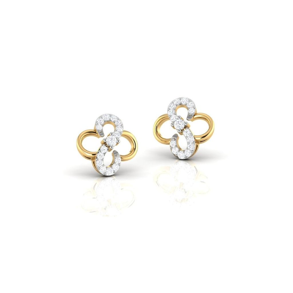 Infinity Floral Rose Gold Sterling Silver Earrings for Women