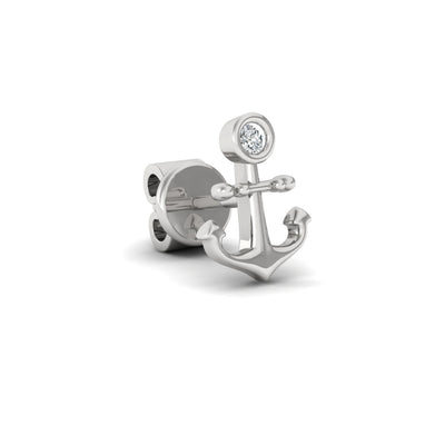 Ector Ear Silver Stud For Men - Zevar Amaze