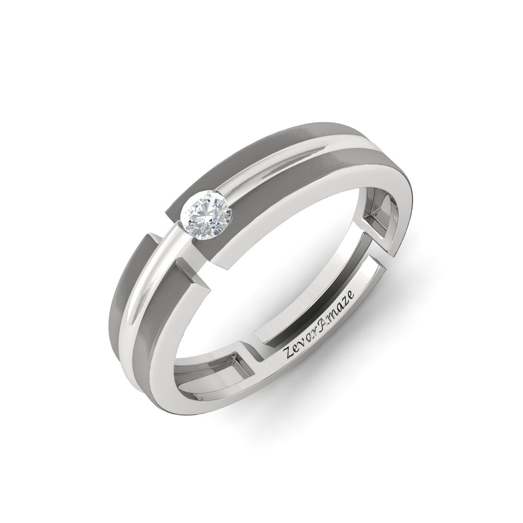 Justus Silver Ring for Men - White