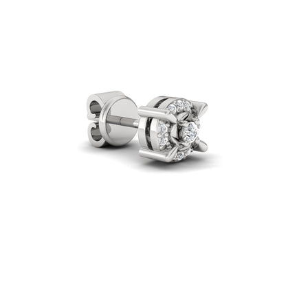 Nyx Ear Silver Stud For Men- side