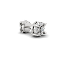 Load image into Gallery viewer, Nyx Ear Silver Stud For Men- side