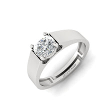 Load image into Gallery viewer, Gaius Silver Ring for Men - White