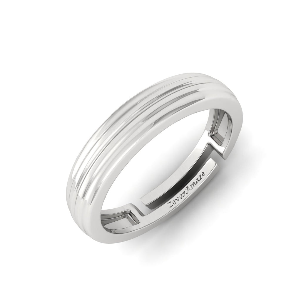 Gabriel Silver Ring for Men - White