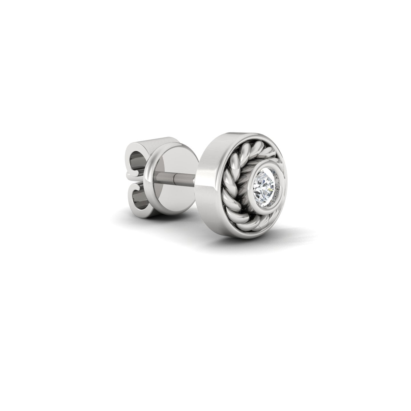 Round Silver Stud