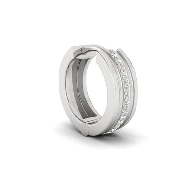 Theia Silver Hoop Earrings For Men