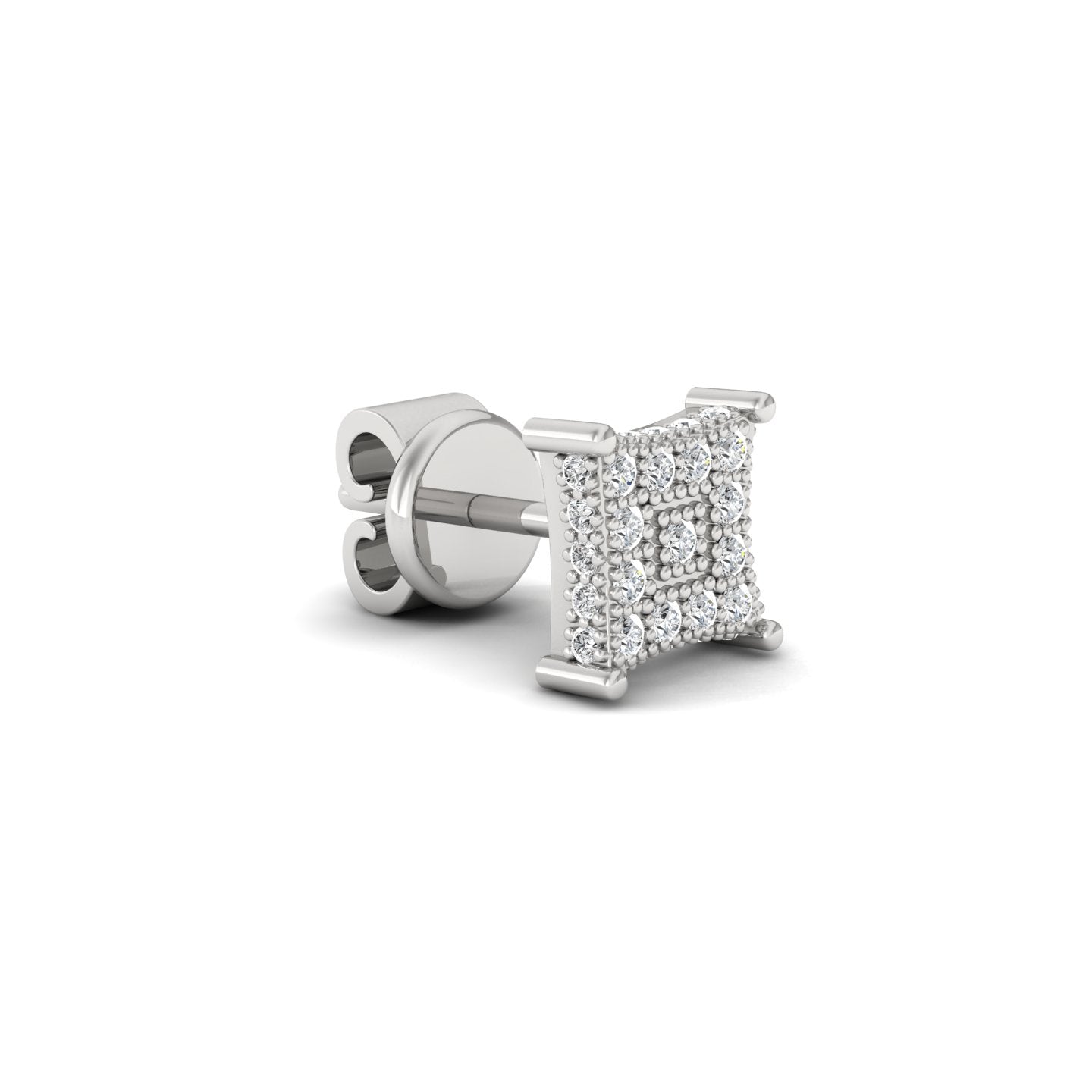 White variant for silver earring