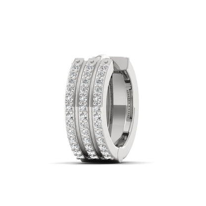 Trinity Diamond sparkle hoop bali earrings for her