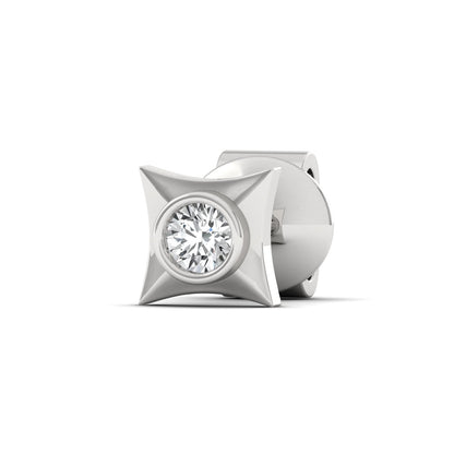Minos Ear Silver Stud For Men-Side
