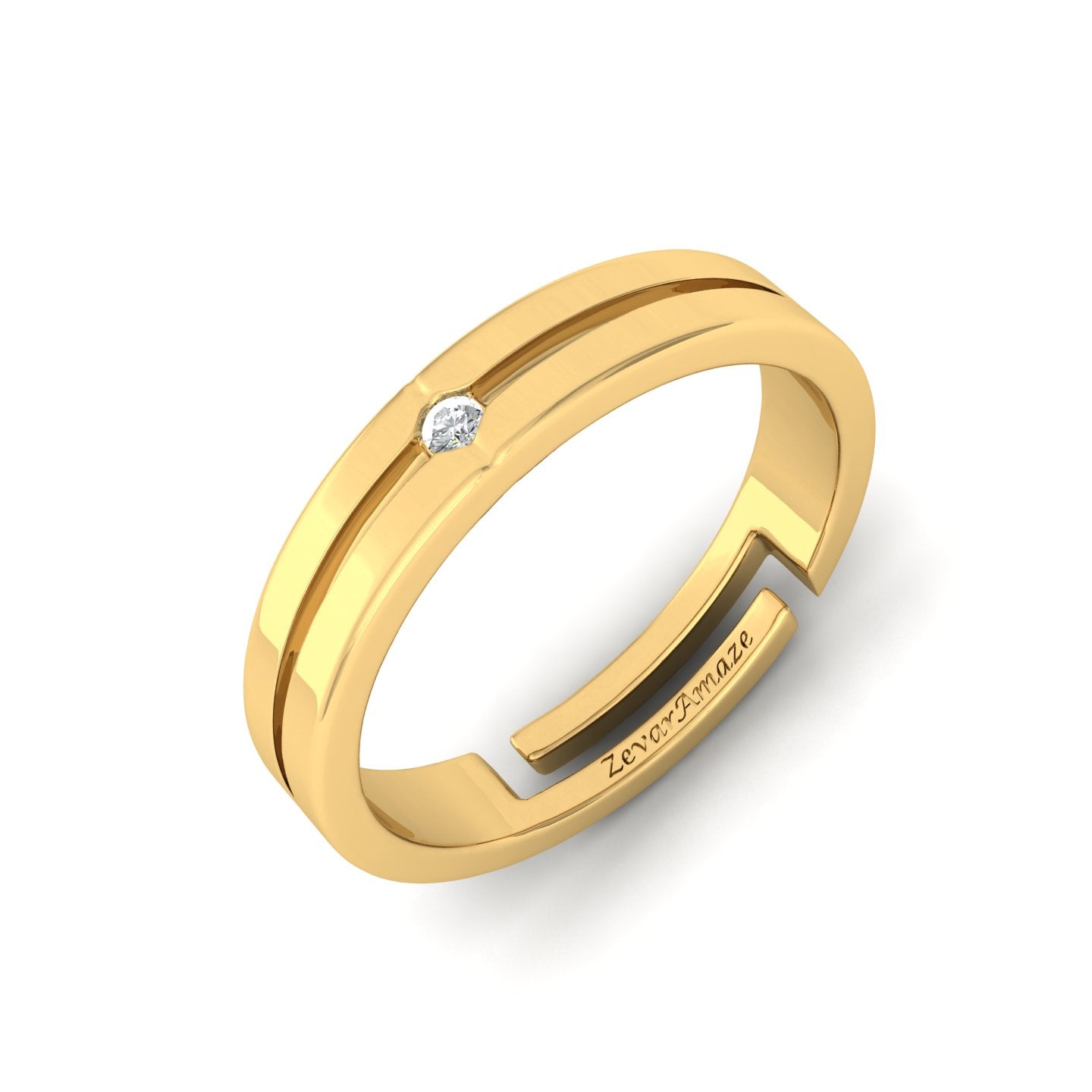 Caius Silver Ring for Men - yellow