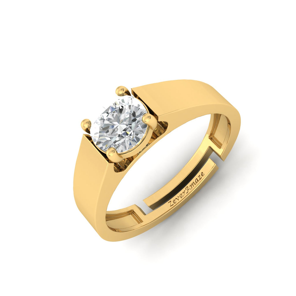 Gaius Silver Ring for Men - Yellow