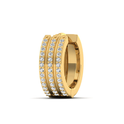 Trinity Diamond sparkle hoop bali earrings for her