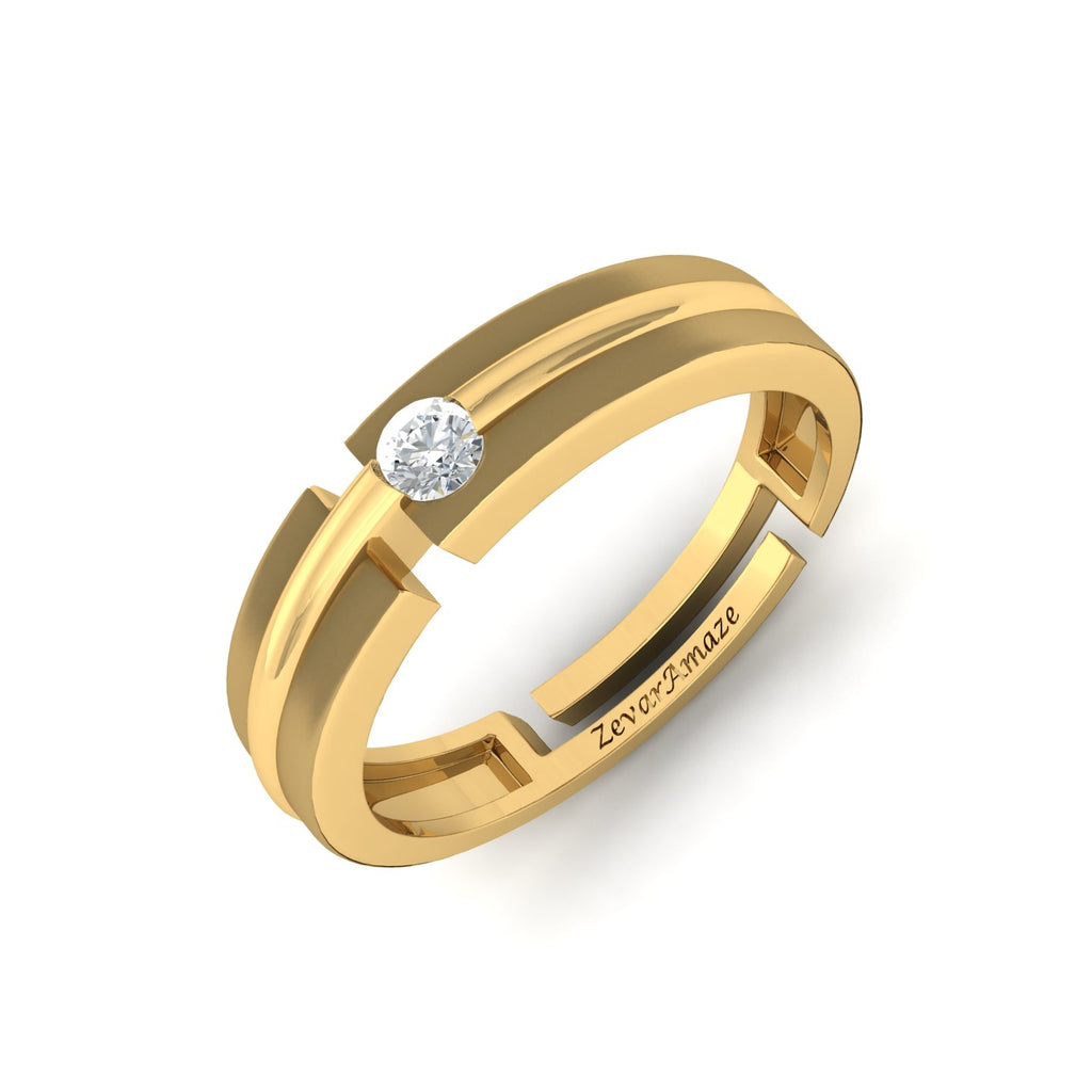 Justus Silver Ring for Men  - Yellow
