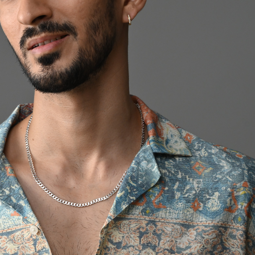  4.5mm Cuban Premium Silver Chain For Men