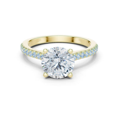 Sanaya 2ct Round Moissanite Solitaire Diamond Ring for her