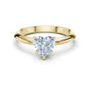 Veera 1ct Heart Moissanite Solitaire Diamond Ring for her