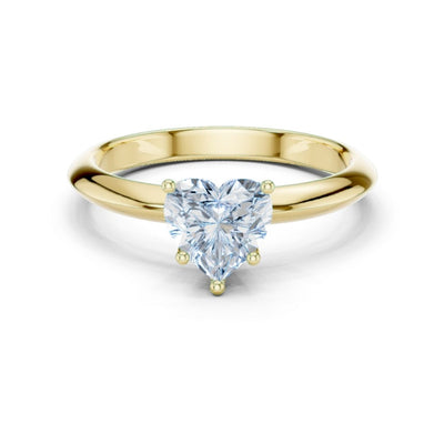 Veera 1ct Heart Moissanite Solitaire Diamond Ring for her