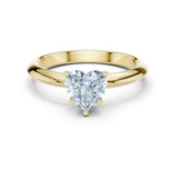 Veera 1ct Heart Moissanite Solitaire Diamond Ring for her