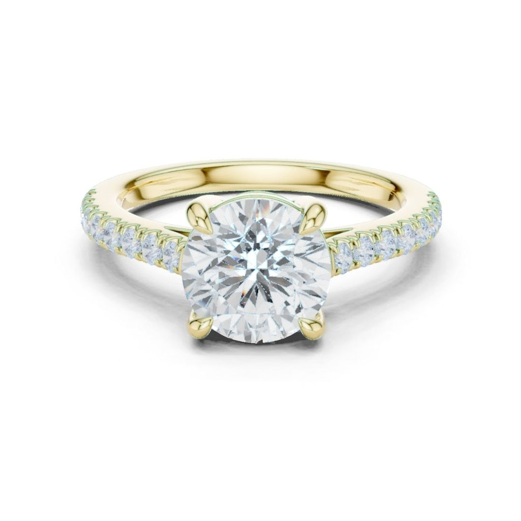 Ridhi 2ct Round Moissanite Solitaire Diamond Ring for her