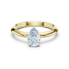 Vidhi 1ct Pear Moissanite Solitaire Diamond Ring for her