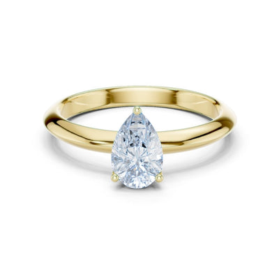 Vidhi 1ct Pear Moissanite Solitaire Diamond Ring for her