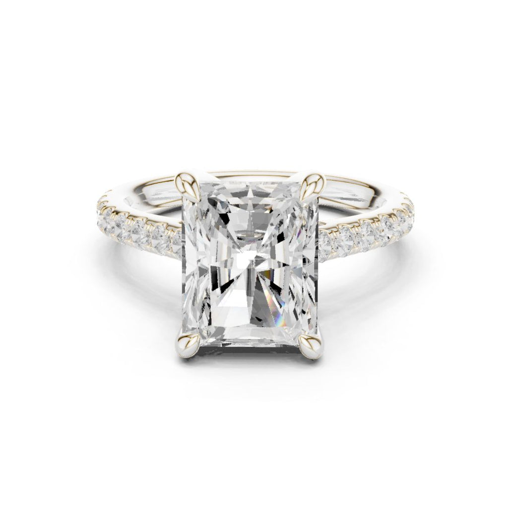 Anaya 4ct Radiant Moissanite Solitaire Diamond Ring for her