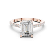 Load image into Gallery viewer, Manvi 2ct Emerald Moissanite Solitaire Diamond Ring for her