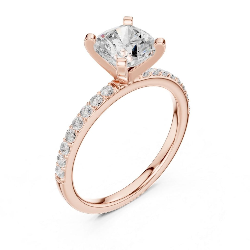 Kashvi 2ct Cushion Moissanite Solitaire Diamond Ring for her