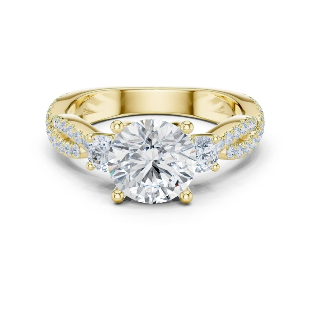 Avika 2ct Round Moissanite Solitaire Diamond Ring for her