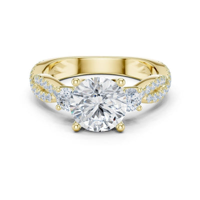 Avika 2ct Round Moissanite Solitaire Diamond Ring for her