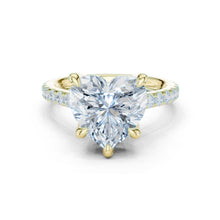 Load image into Gallery viewer, Meera 4ct Heart Moissanite Solitaire Diamond Ring for her