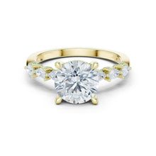 Load image into Gallery viewer, Ishita 2ct Round Moissanite Solitaire Diamond Ring for her
