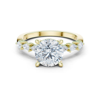 Ishita 2ct Round Moissanite Solitaire Diamond Ring for her