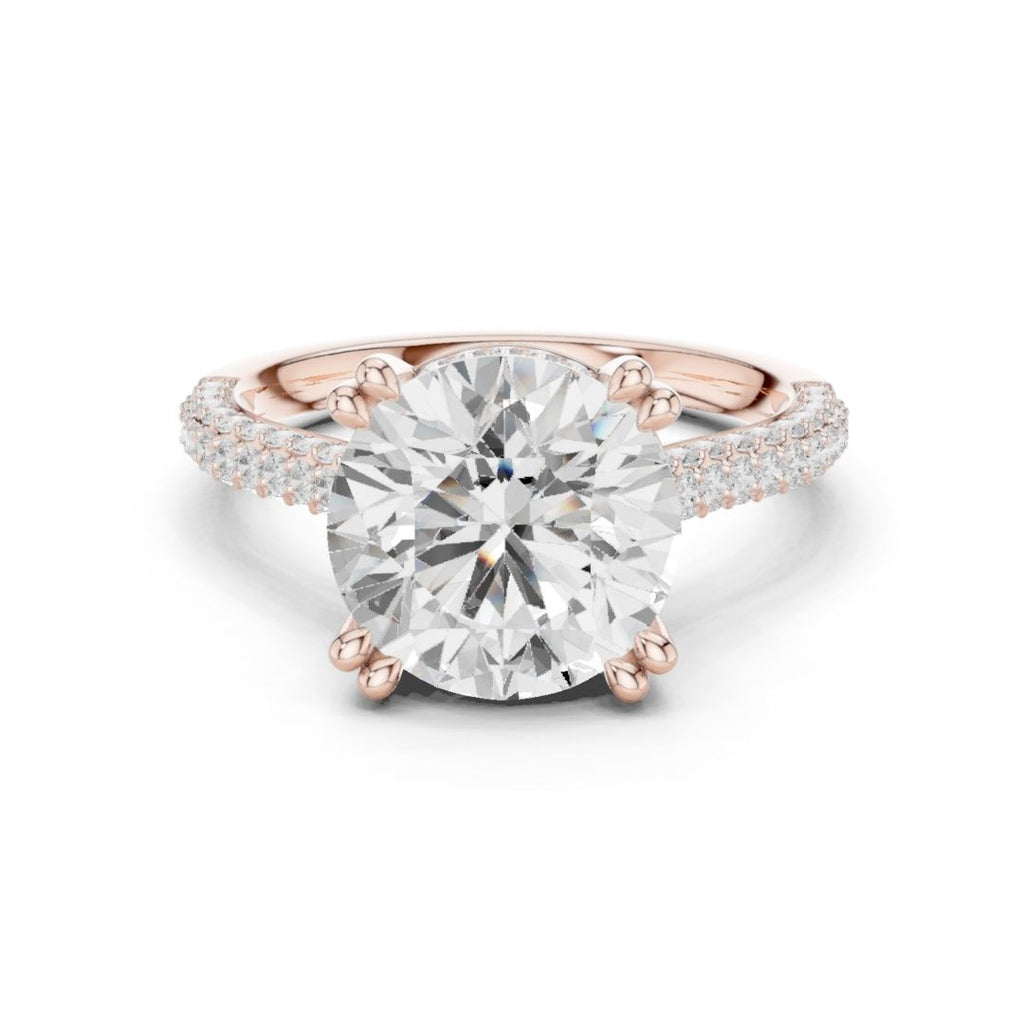 Ivana 4ct Round Moissanite Solitaire Diamond Ring for her